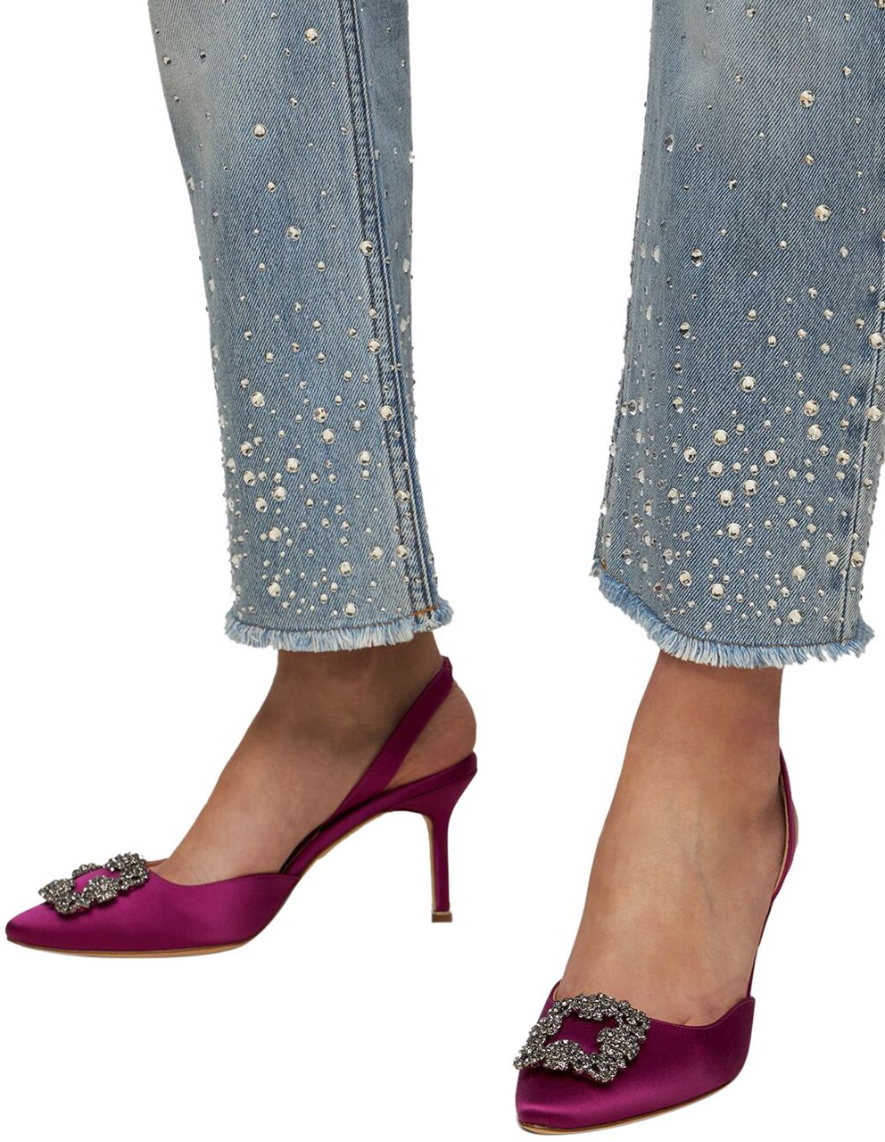 Manolo Blahnik Fuchsia décolletage elegant with high heels Roze