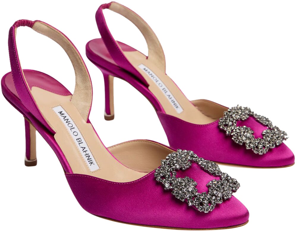 Manolo Blahnik Fuchsia décolletage elegant with high heels Roze