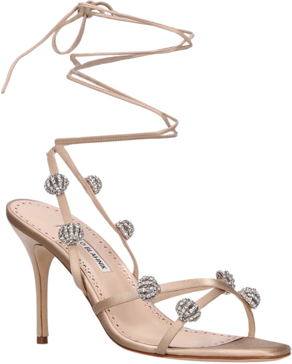 Manolo Blahnik Elegant sandal with high heel Neutraal