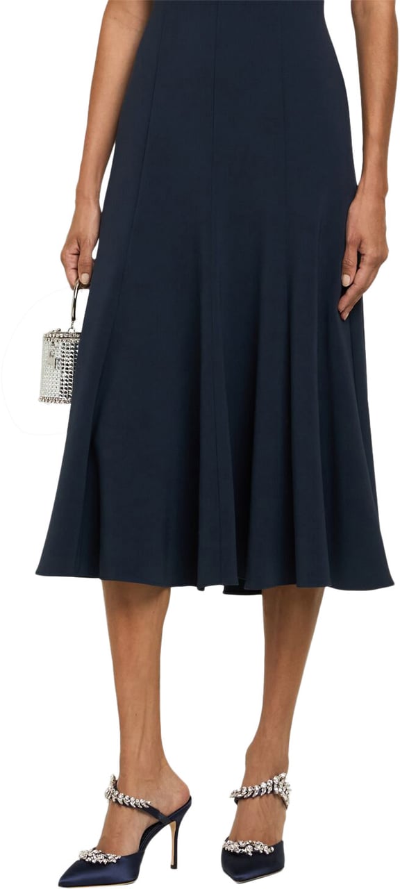 Manolo Blahnik Elegant dark blue mules with stiletto heel Navy