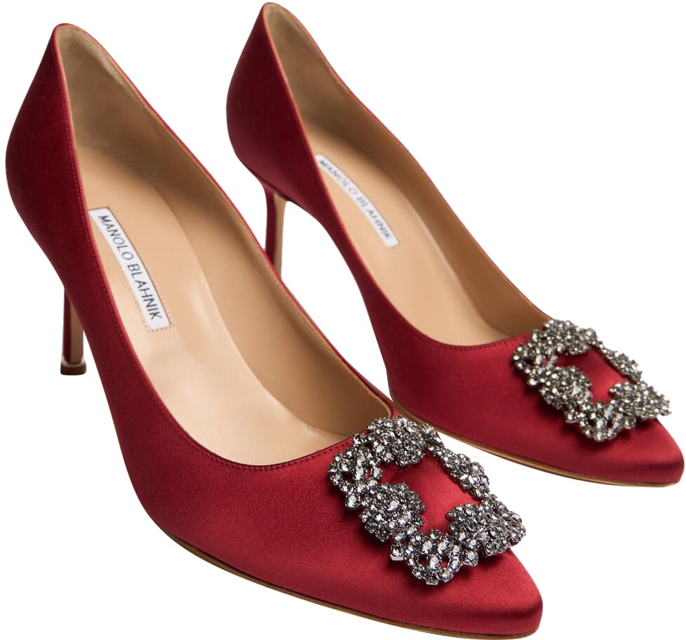 Manolo Blahnik Elegant red décolleté shoe with high heel Rood