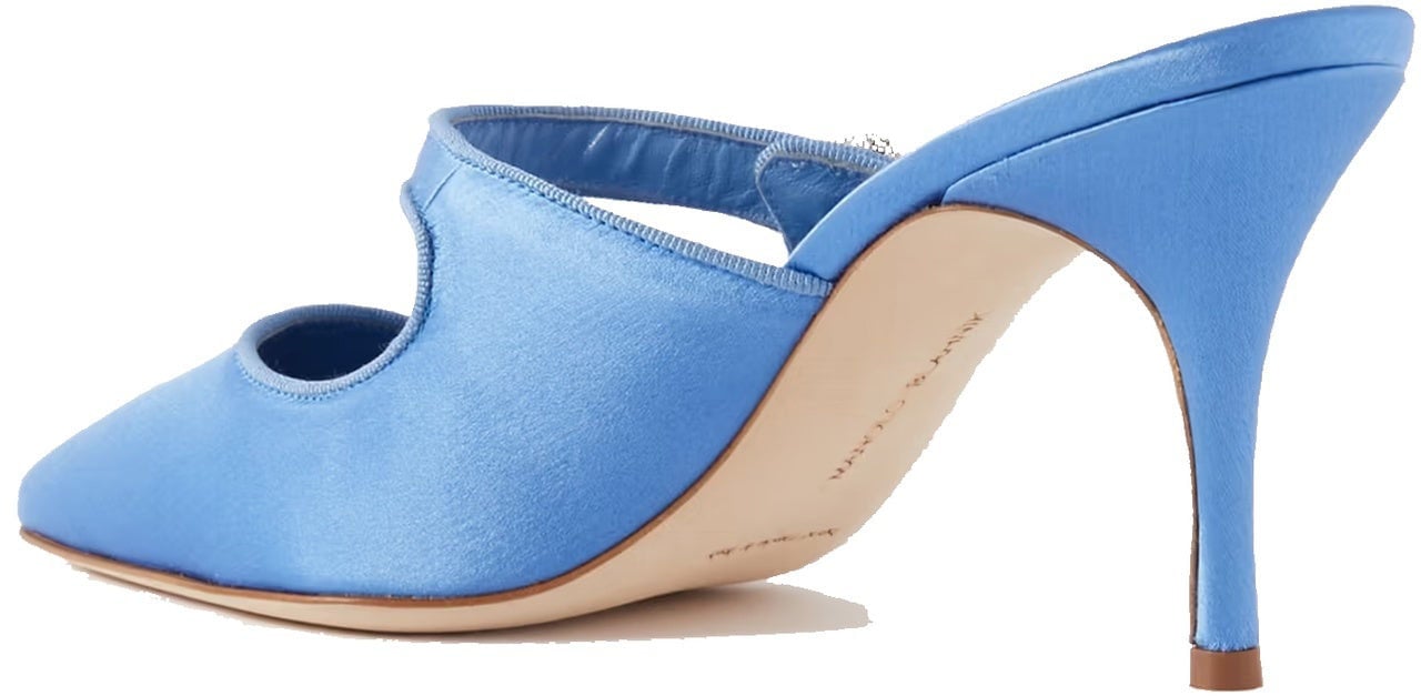 Manolo Blahnik Manolo Blahnik Camparimu Jewel 070 Mules Blauw
