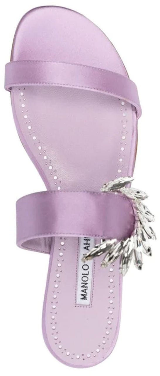 Manolo Blahnik Manolo Blahnik Chivela 010 Flat Sandals Paars