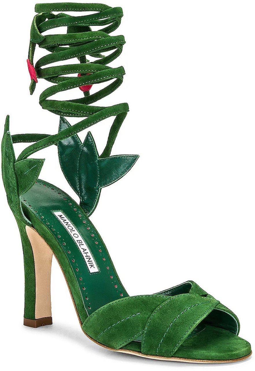 Manolo Blahnik Manolo Blahnik Ossie 105 Wrap Sandals Groen