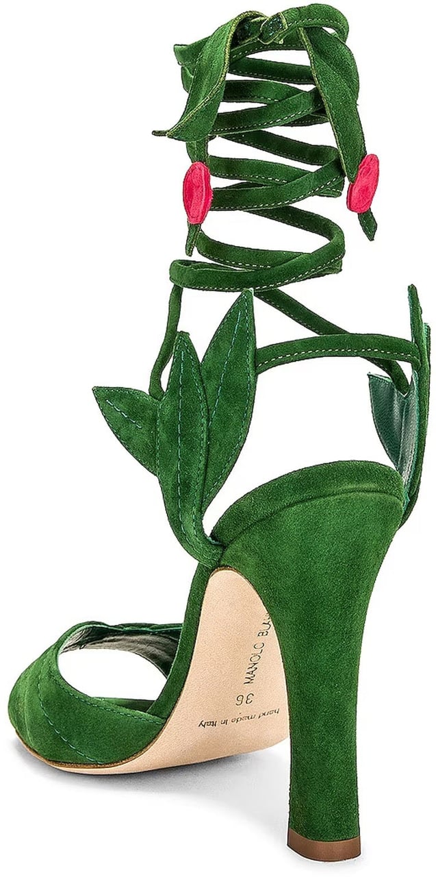 Manolo Blahnik Manolo Blahnik Ossie 105 Wrap Sandals Groen