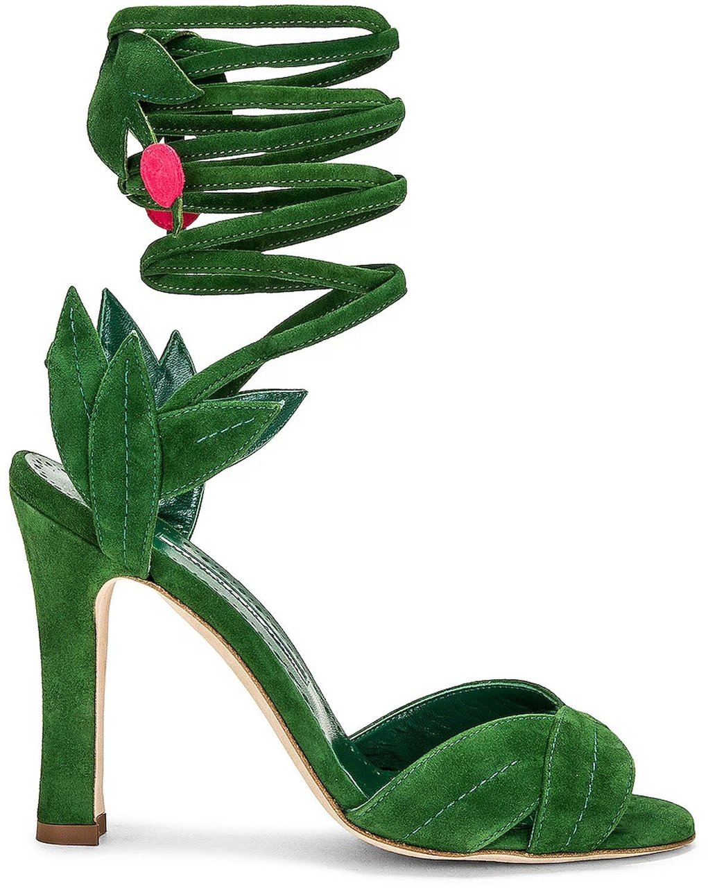 Manolo Blahnik Manolo Blahnik Ossie 105 Wrap Sandals Groen