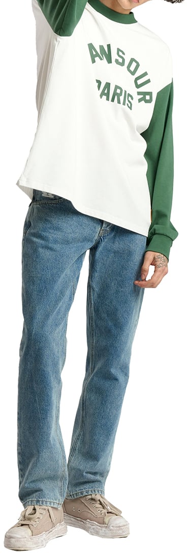 Mansour Paris College Baseball Longsleeve Wit