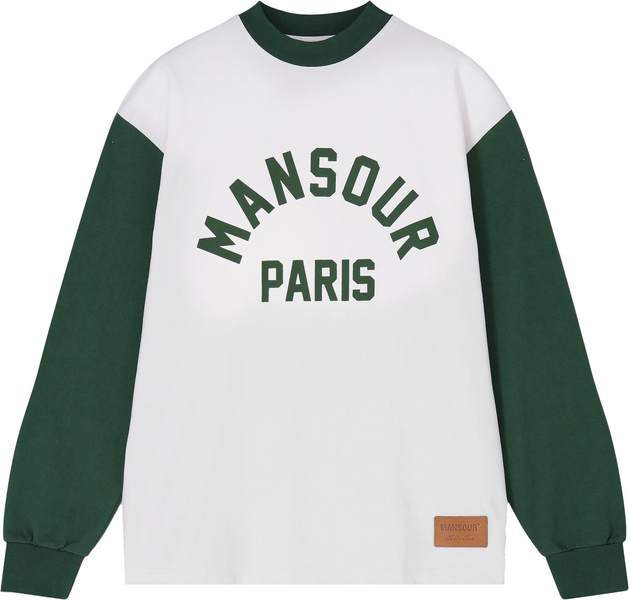 Mansour Paris College Baseball Longsleeve Wit