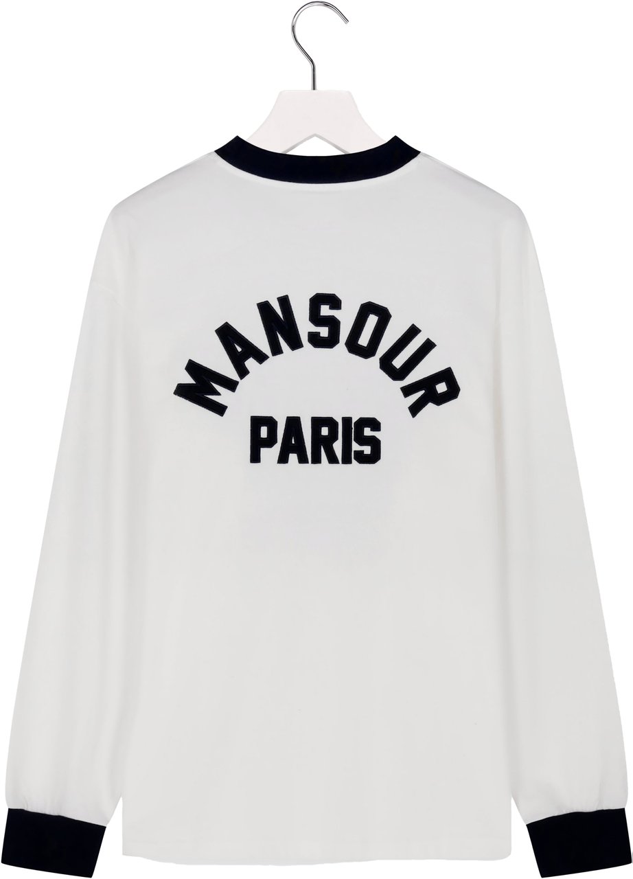 Mansour Arch Felt Longsleeve White Navy Wit