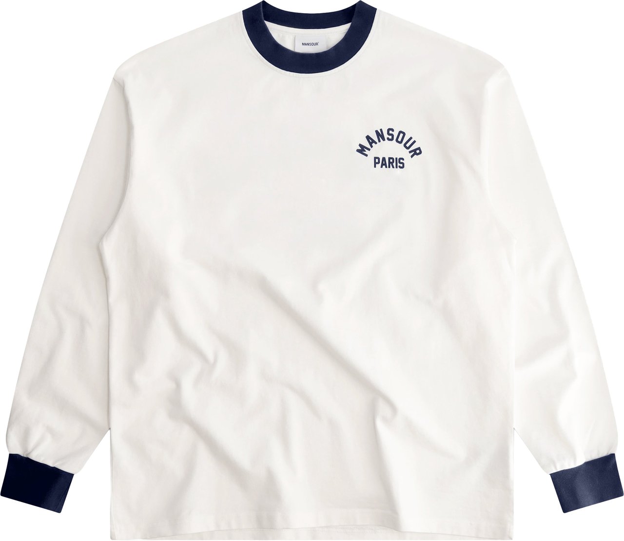 Mansour Arch Felt Longsleeve White Navy Wit