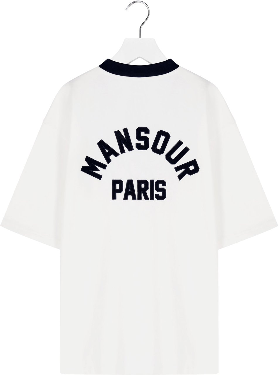 Mansour Arch Felt T-shirt Vintage White Navy Wit