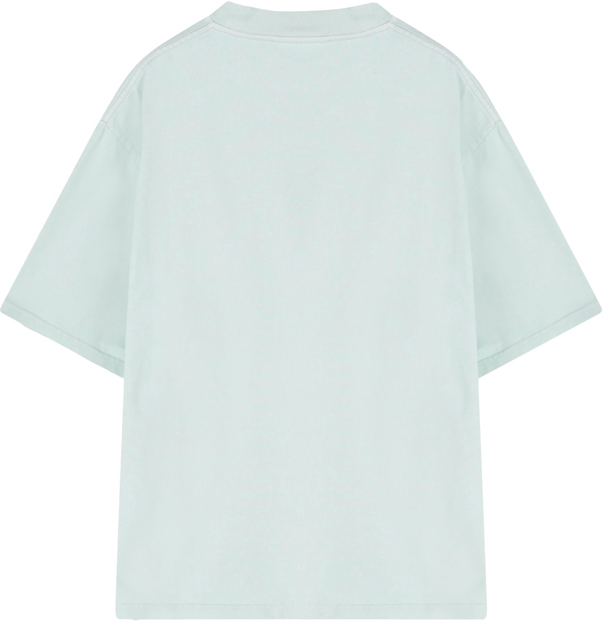 Mansour Paris College T-shirt Misty Blue Blauw