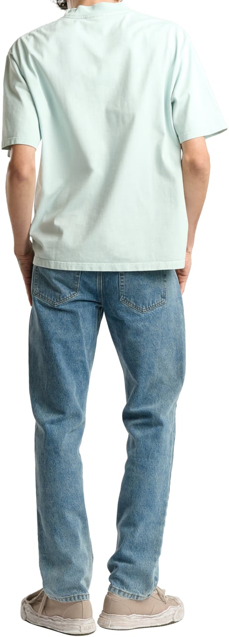 Mansour Paris College T-shirt Misty Blue Blauw