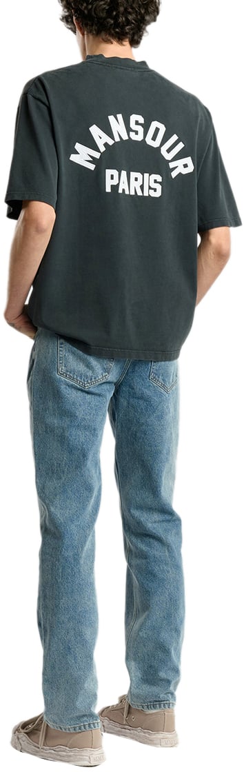 Mansour Arch Felt T-shirt Vintage Black Zwart