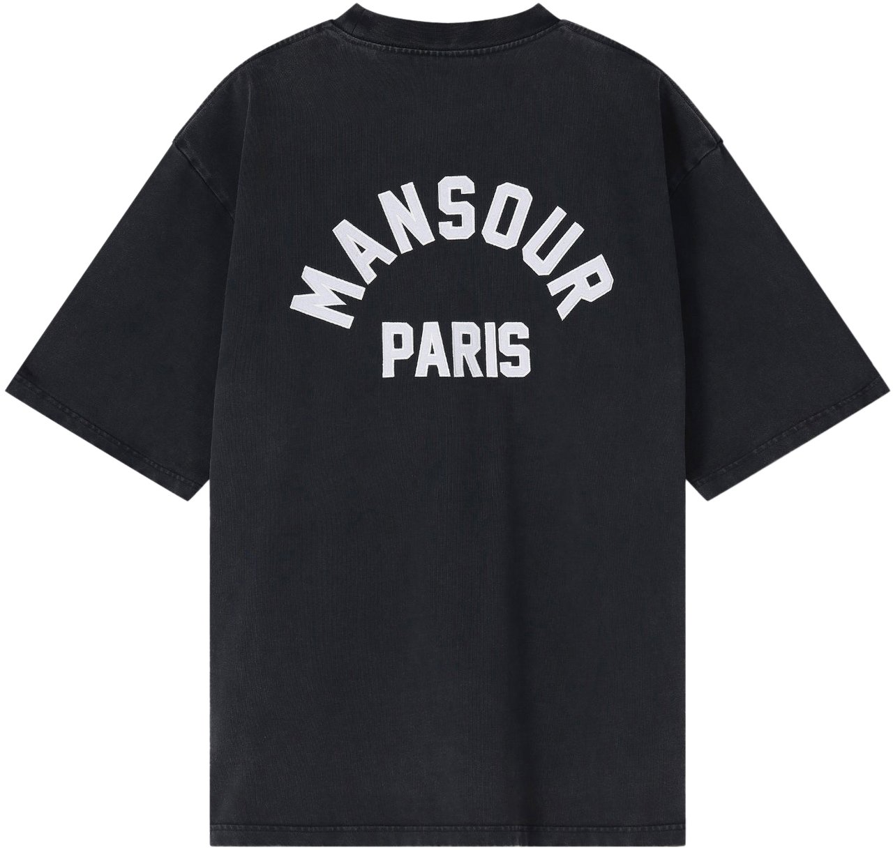 Mansour Arch Felt T-shirt Vintage Black Zwart