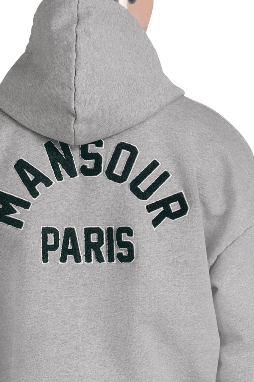 Mansour Basketball College Zip Hoodie Grijs