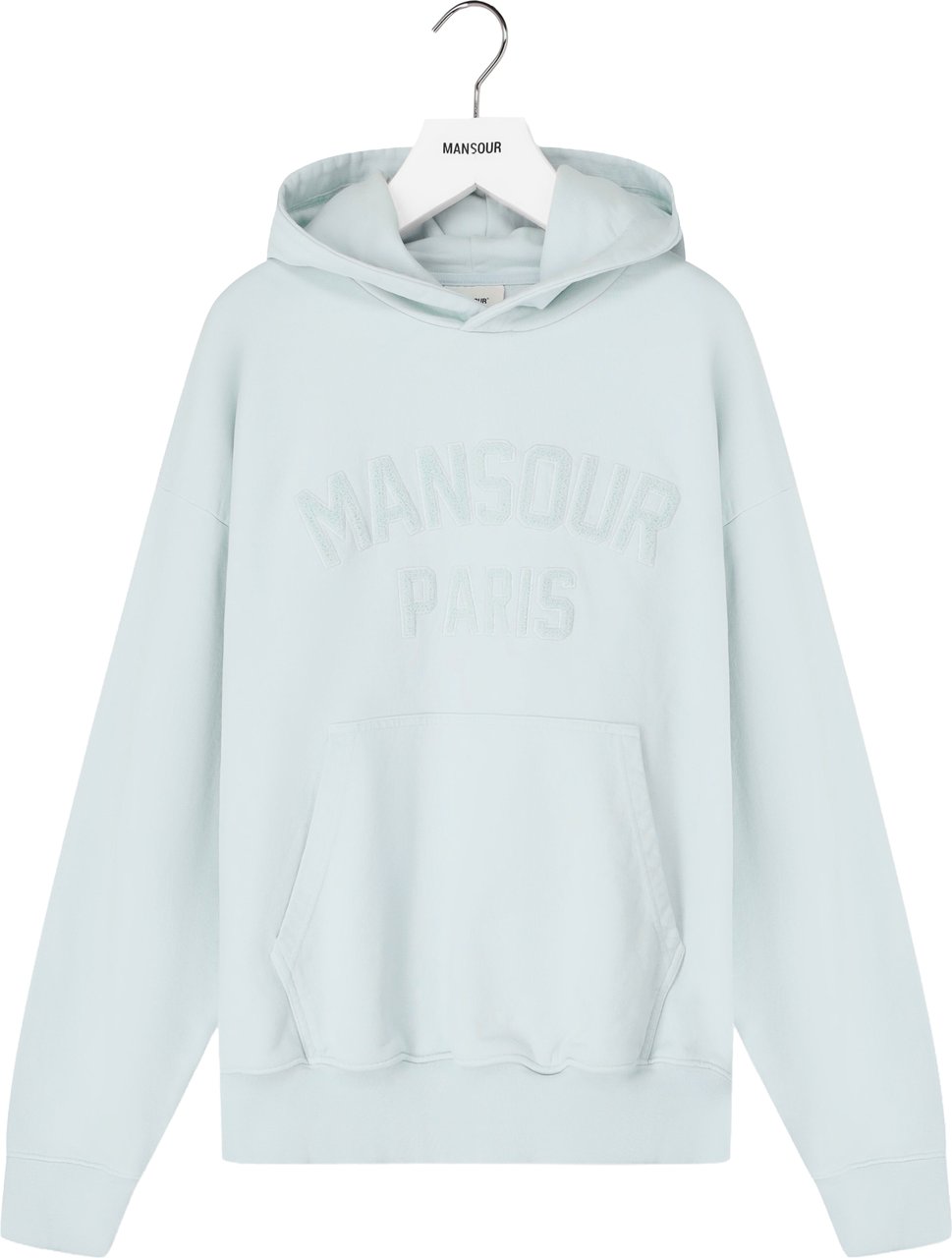Mansour Paris College Hoodie Misty Blue Blauw