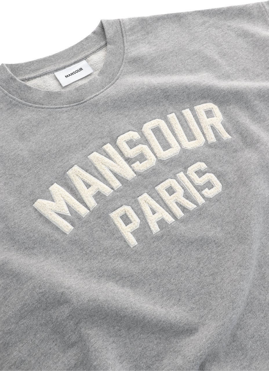 Mansour Paris College Sweater Heather Grey Grijs