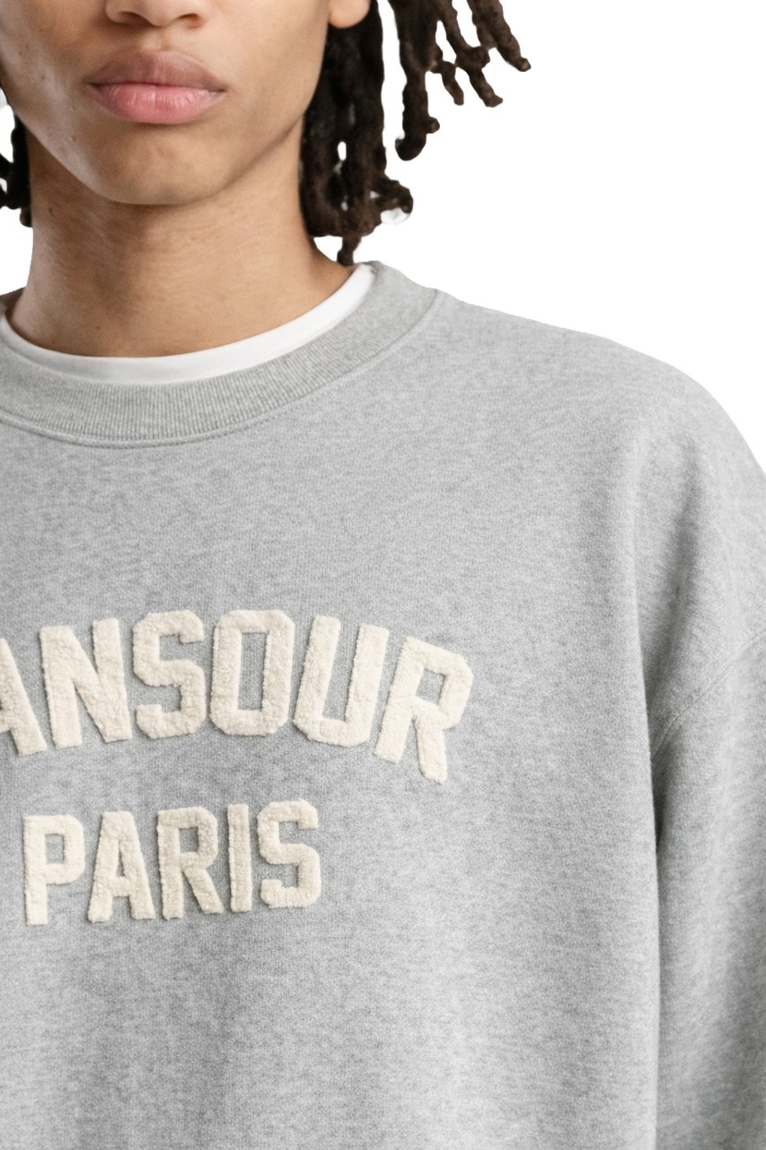 Mansour Paris College Sweater Heather Grey Grijs