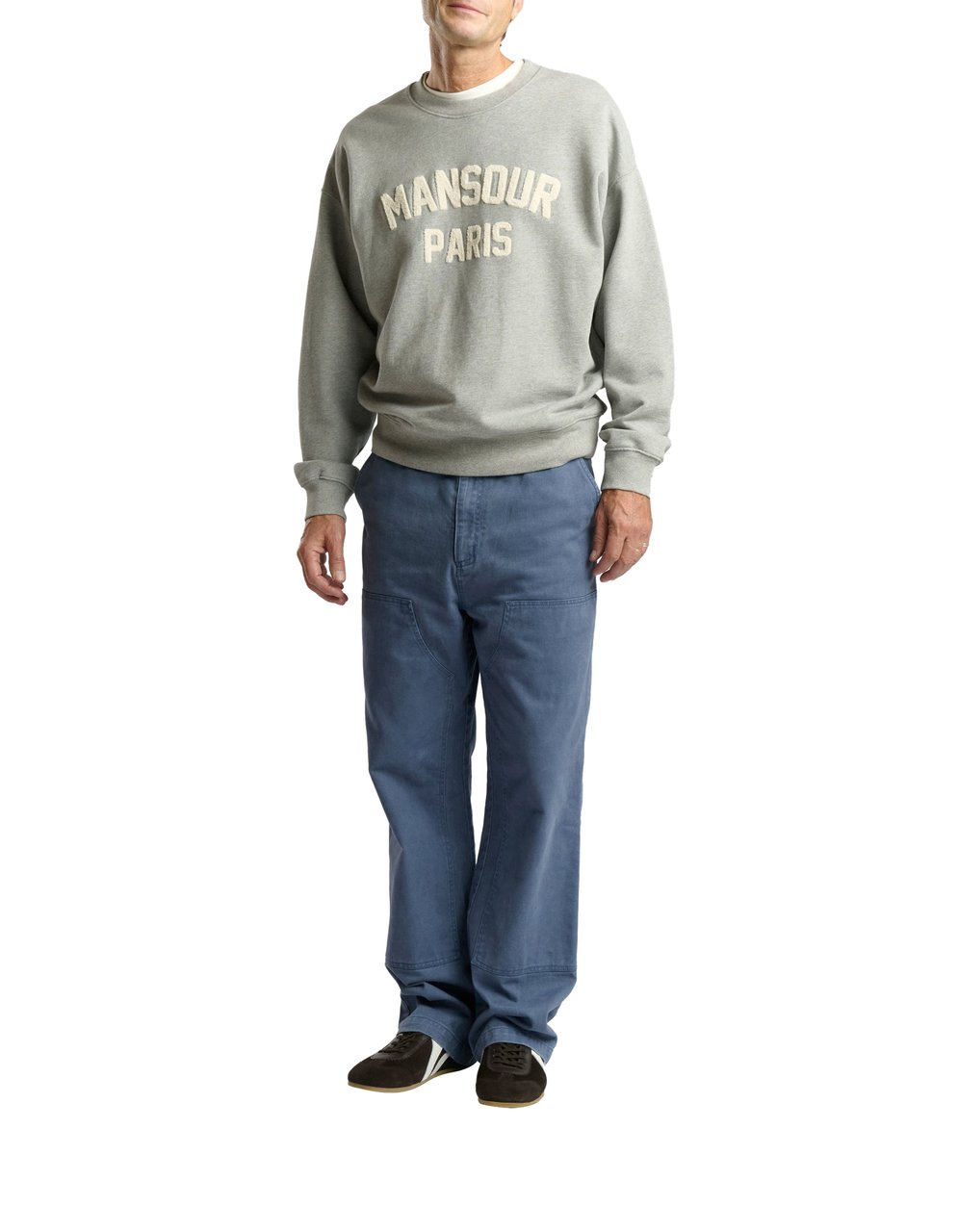 Mansour Paris College Sweater Heather Grey Grijs