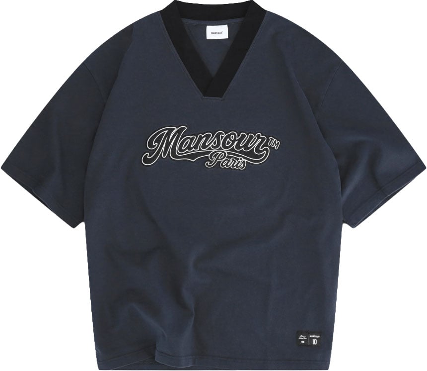 Mansour Baseball Jersey Navy Blauw