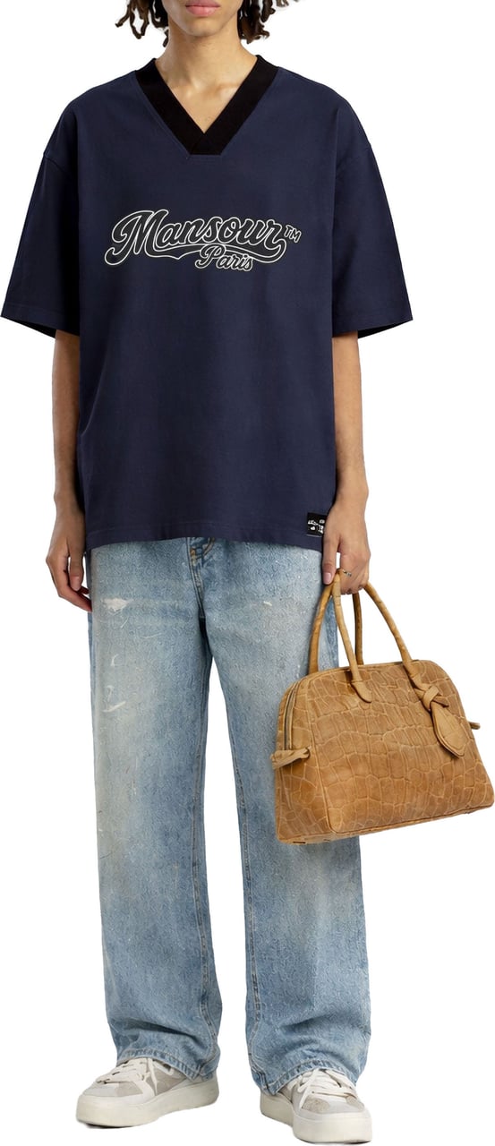Mansour Baseball Jersey Navy Blauw