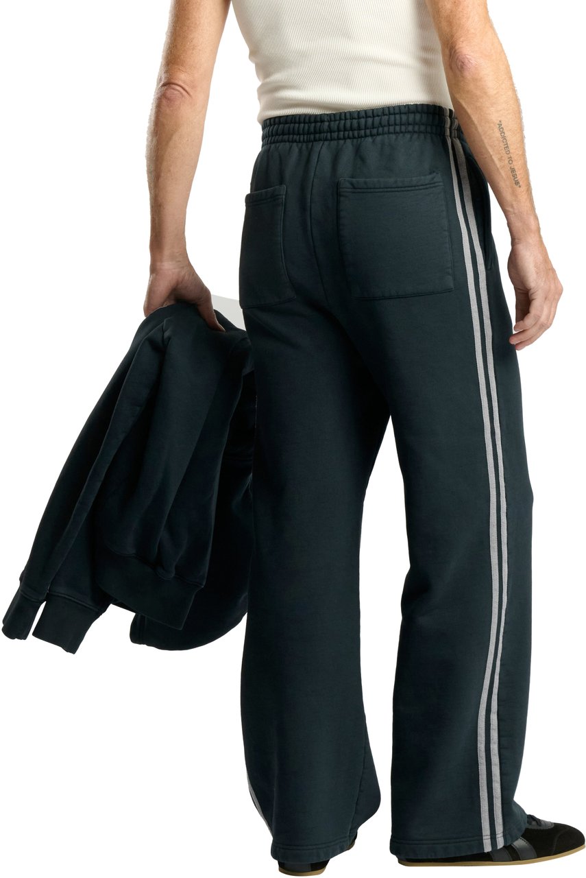 Mansour Striped Track Pants Washed Grey Grijs