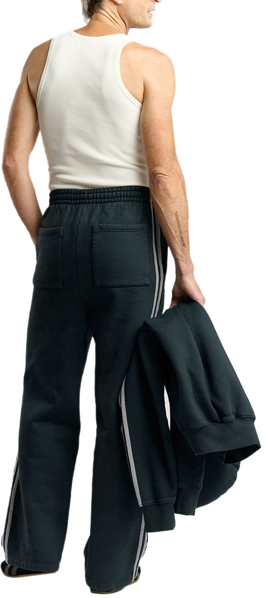 Mansour Striped Track Pants Washed Grey Grijs