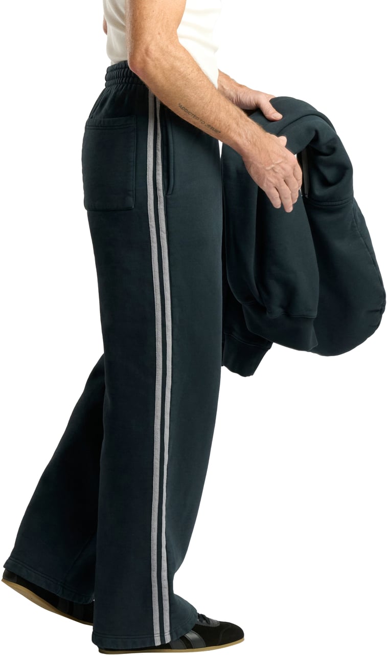 Mansour Striped Track Pants Washed Grey Grijs