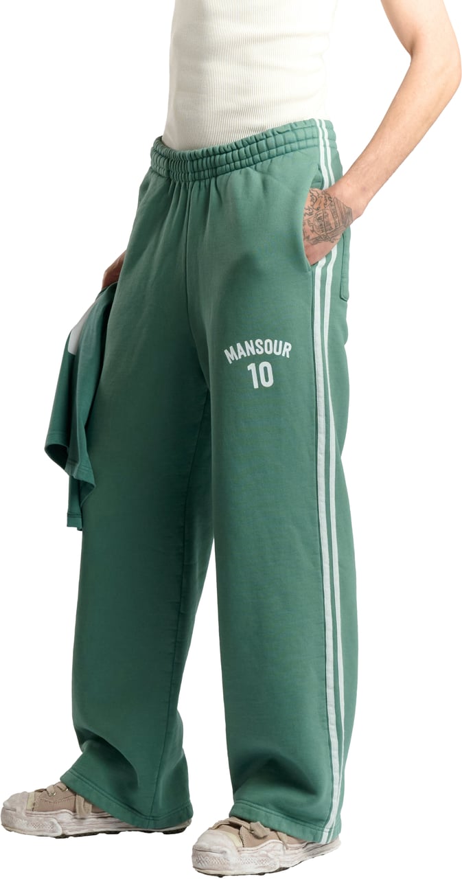 Mansour Striped Track Pants Sea Pine Groen