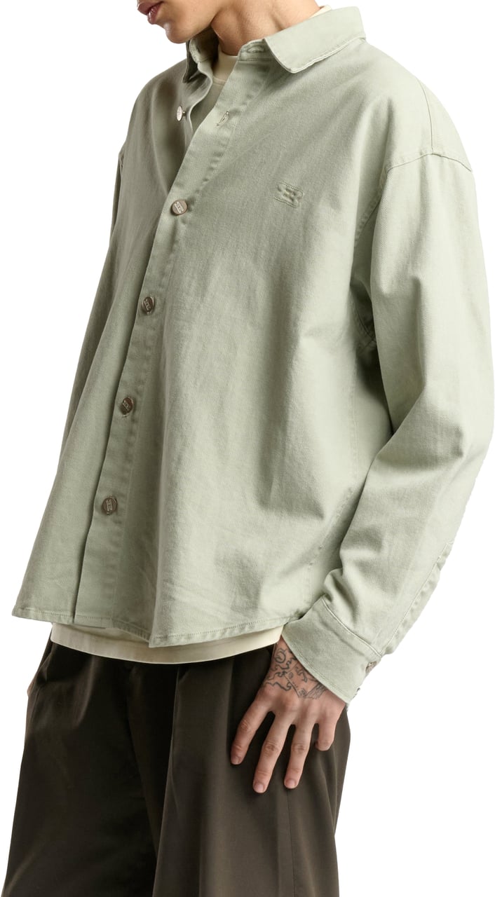 Mansour Denim Overshirt Sage Groen