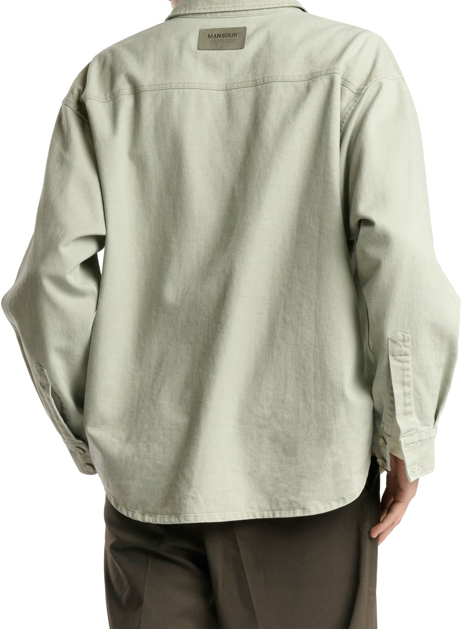 Mansour Denim Overshirt Sage Groen