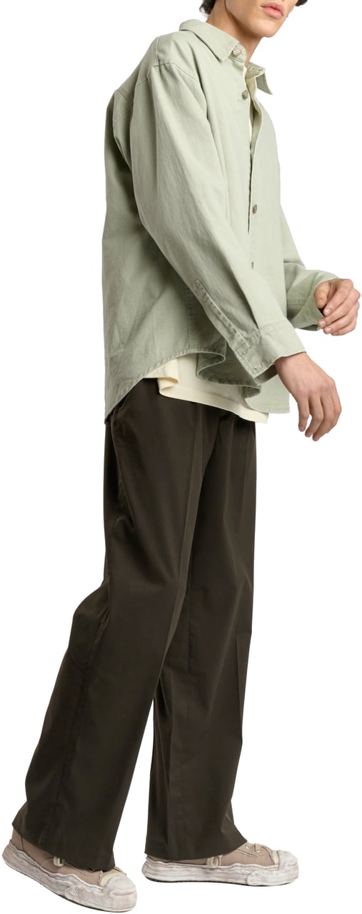 Mansour Denim Overshirt Sage Groen