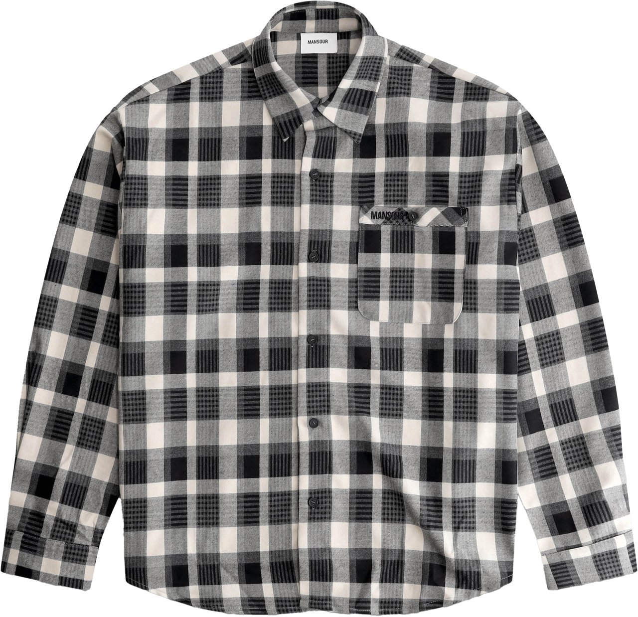 Mansour Checkered Overshirt Navy Blauw