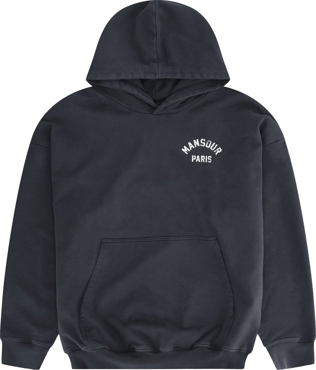 Mansour Striped Hoodie Washed Grey Grijs
