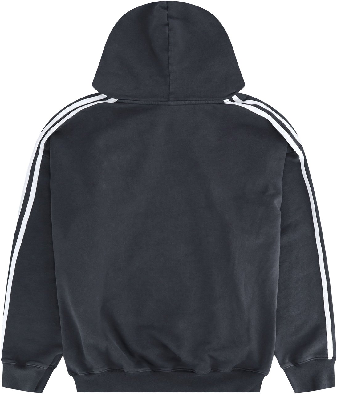 Mansour Striped Hoodie Washed Grey Grijs