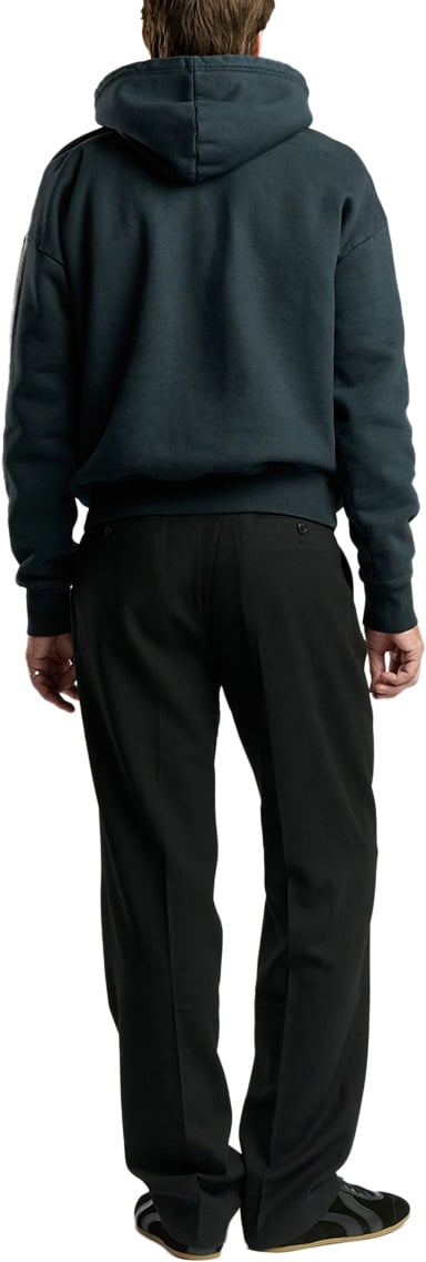 Mansour Striped Hoodie Washed Grey Grijs