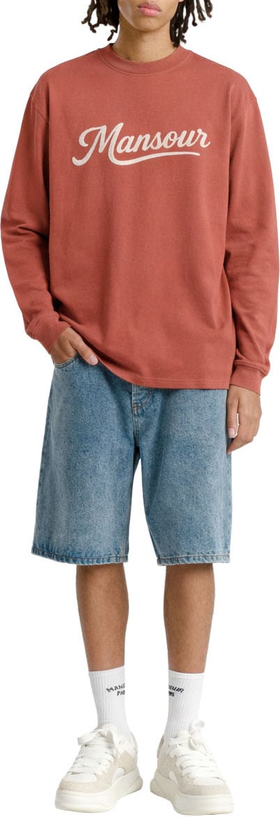 Mansour Swoosh Longsleeve Cedar Wood Bruin