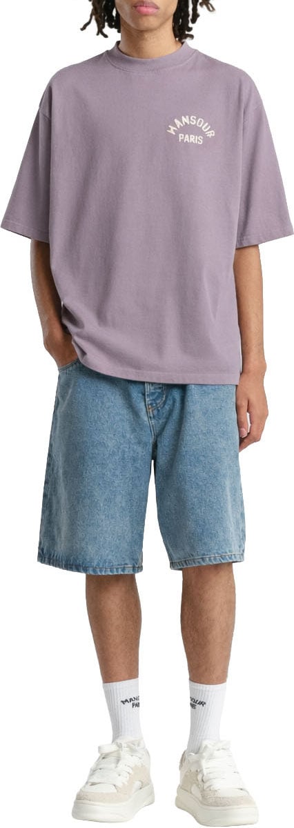 Mansour Paris College T-shirt Nirvana Paars