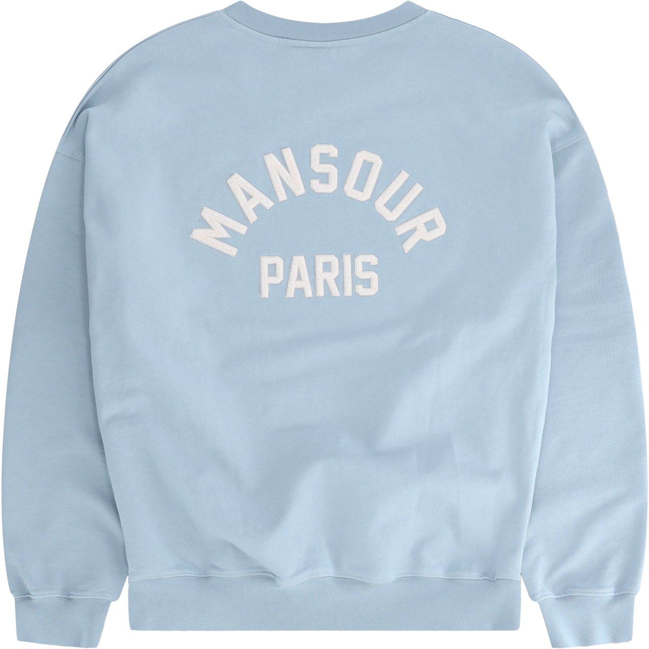 Mansour Paris College Sweater Dusty Blue Blauw
