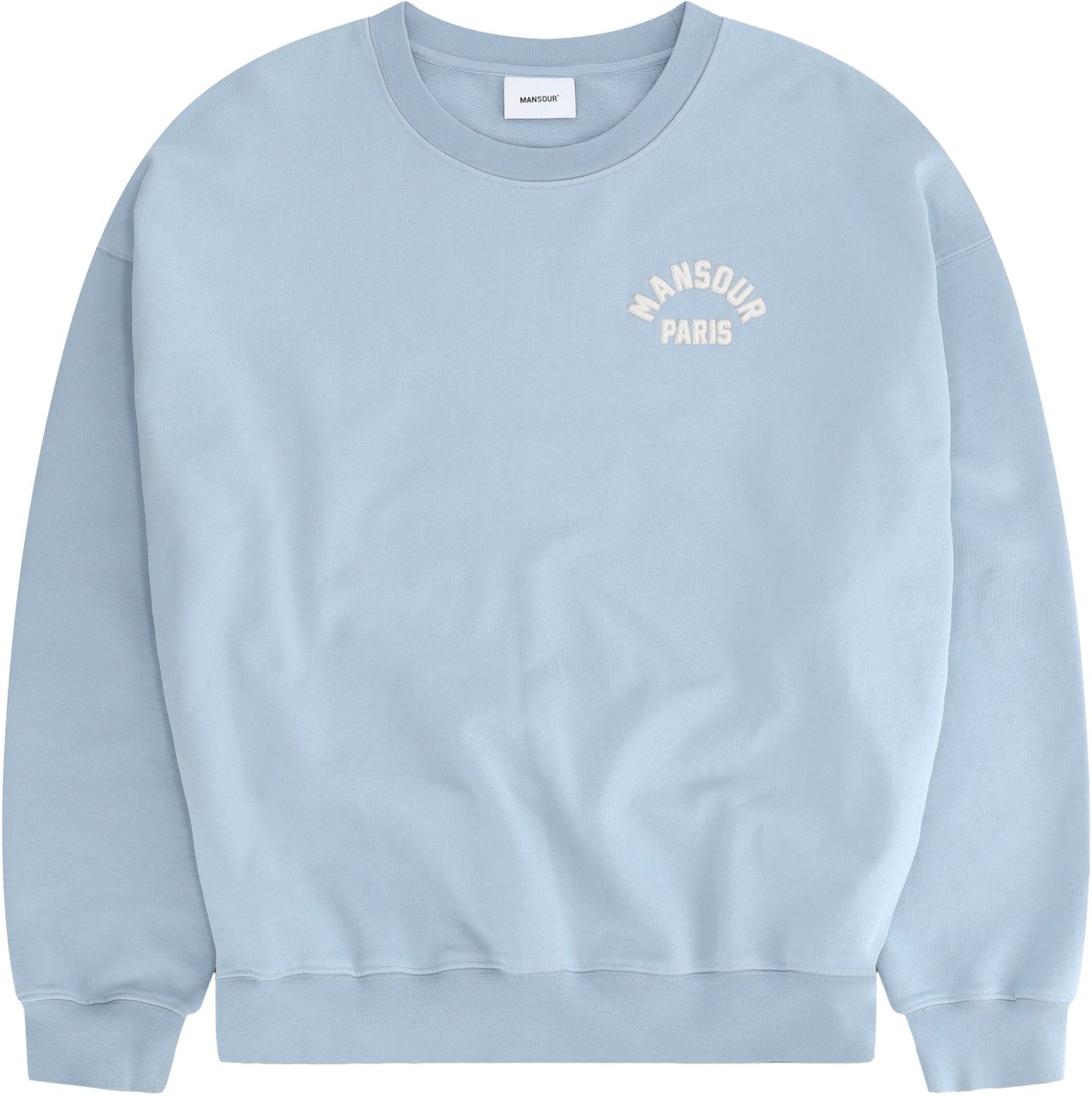 Mansour Paris College Sweater Dusty Blue Blauw