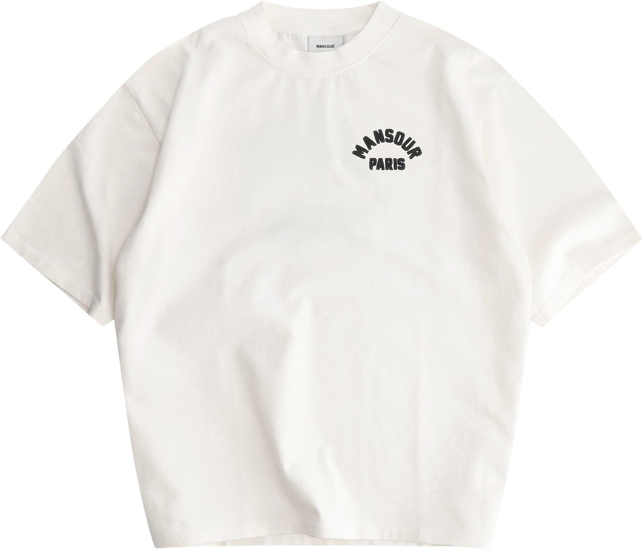 Mansour Paris College T-shirt Cream Wit