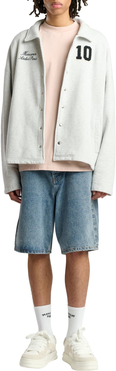 Mansour Coach Jacket Heather Grey Grijs