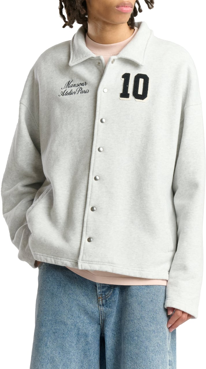Mansour Coach Jacket Heather Grey Grijs