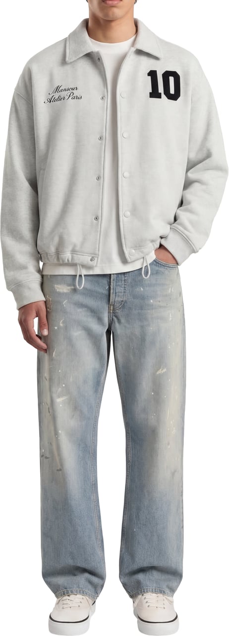Mansour Coach Jacket Heather Grey Grijs