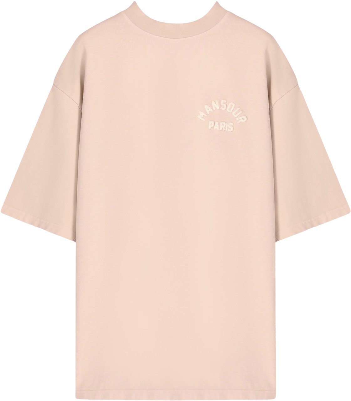 Mansour Paris College T-shirt Dusty Pink Roze