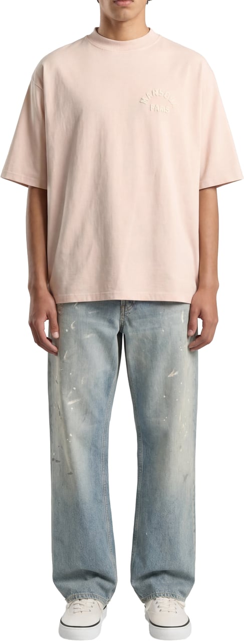 Mansour Paris College T-shirt Dusty Pink Roze