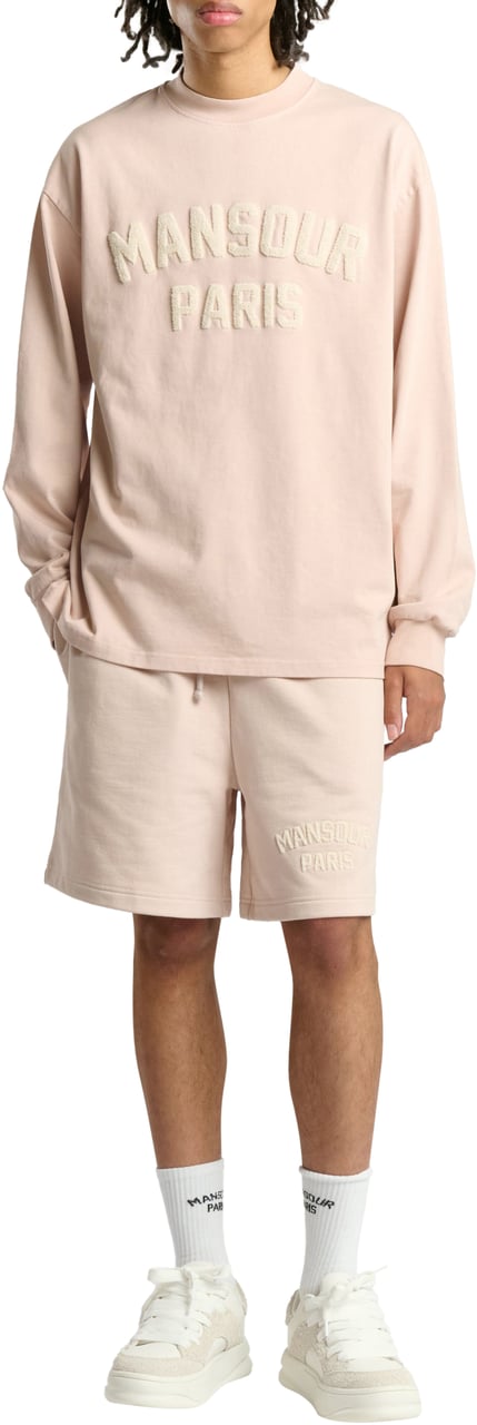 Mansour Paris College Longsleeve Dusty Pink Roze