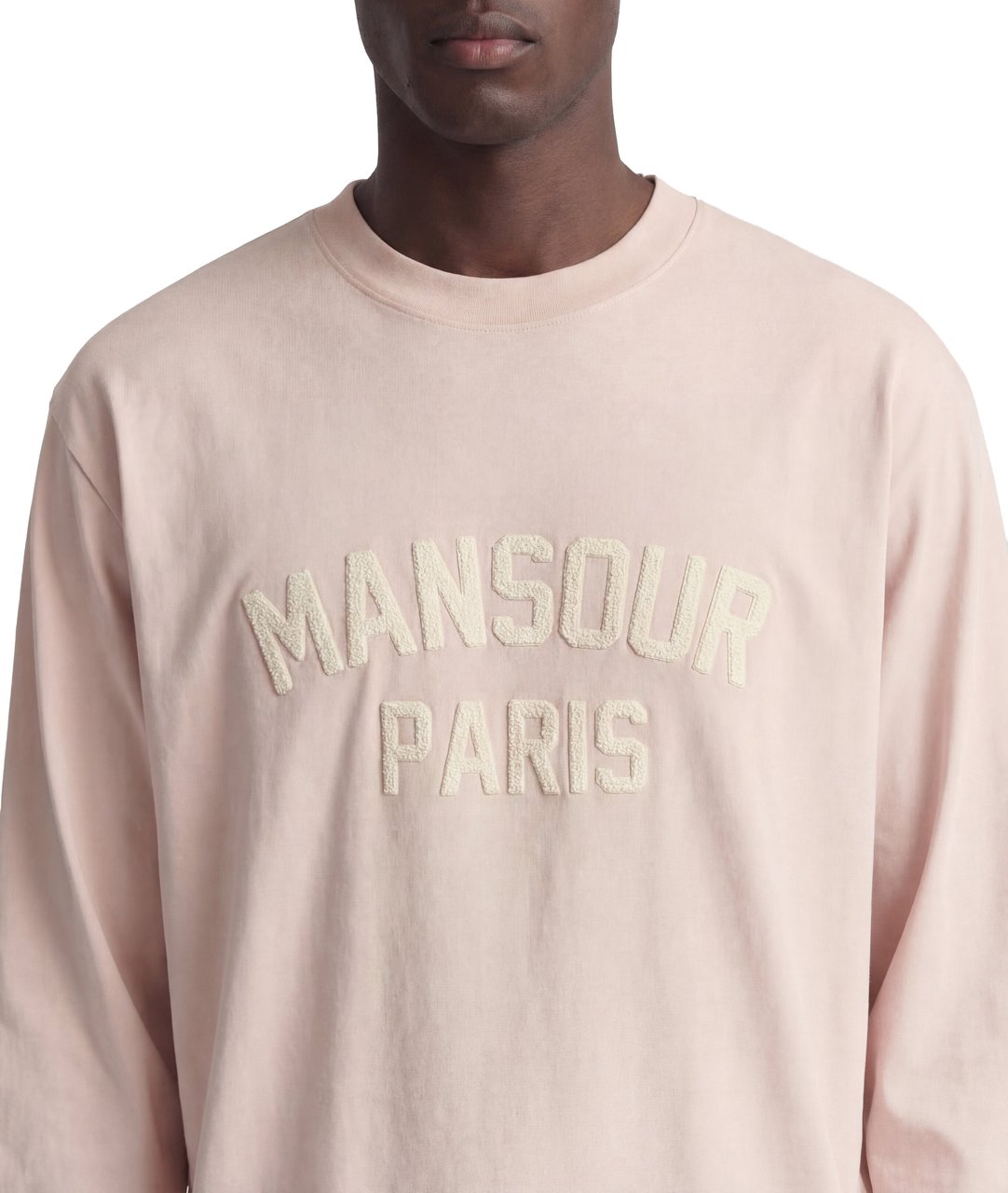 Mansour Paris College Longsleeve Dusty Pink Roze