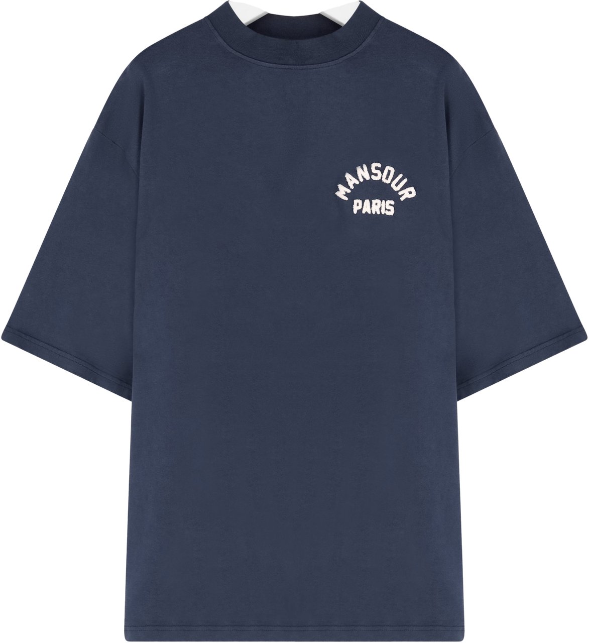 Mansour Paris College T-shirt Bariton Blue Blauw